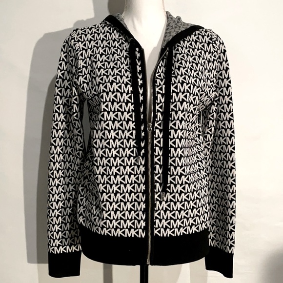 Michael Kors Tops - NWOT Michael Kors Logo Zip Up Viscose Hoodie